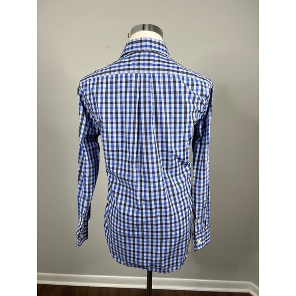 Gitman Bros Made in USA Blue Check Shirt L/S size Medium - Picture 4 of 8